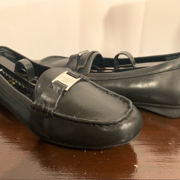 Ralph Lauren Careigh Women's Size 9 B Black Slip On Driving Loafer Shoes - Picture 7 of 15